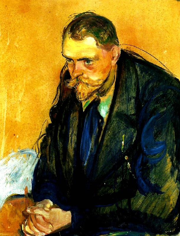 Edvard Munch portratt av helge backstrom